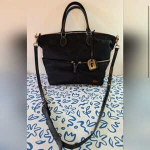 Dooney & Bourke black nylon large cossbody bag